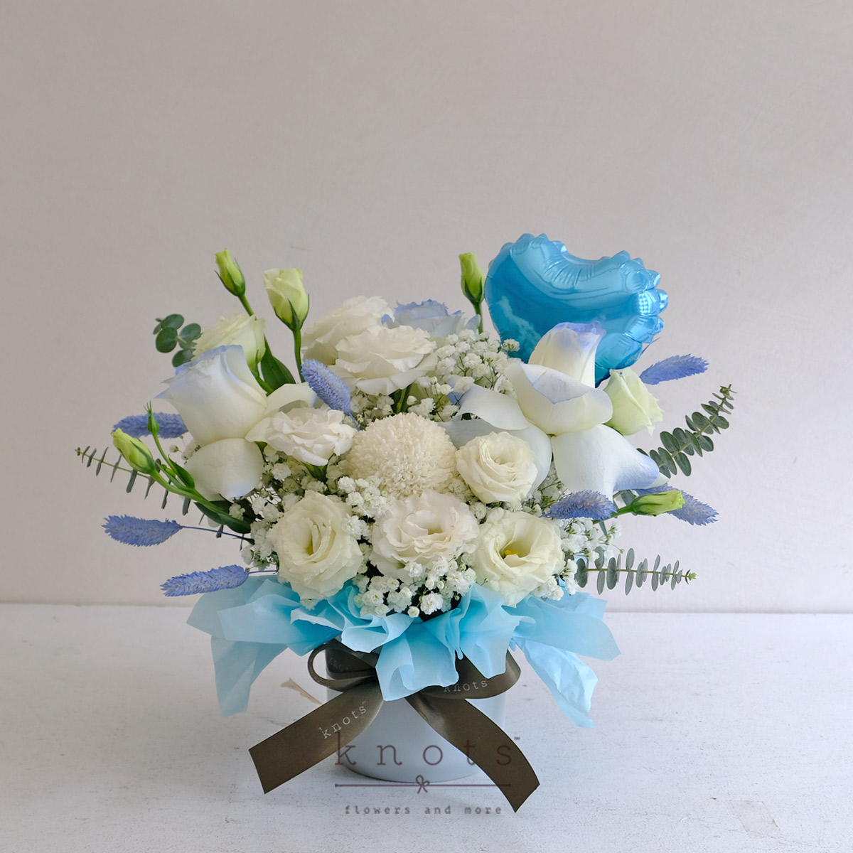 Pristine Blooms (Blue Rose Arrangement)