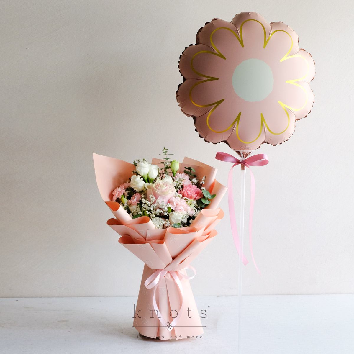 Floating Petals (Pink Ecuadorian Rose and Balloon)