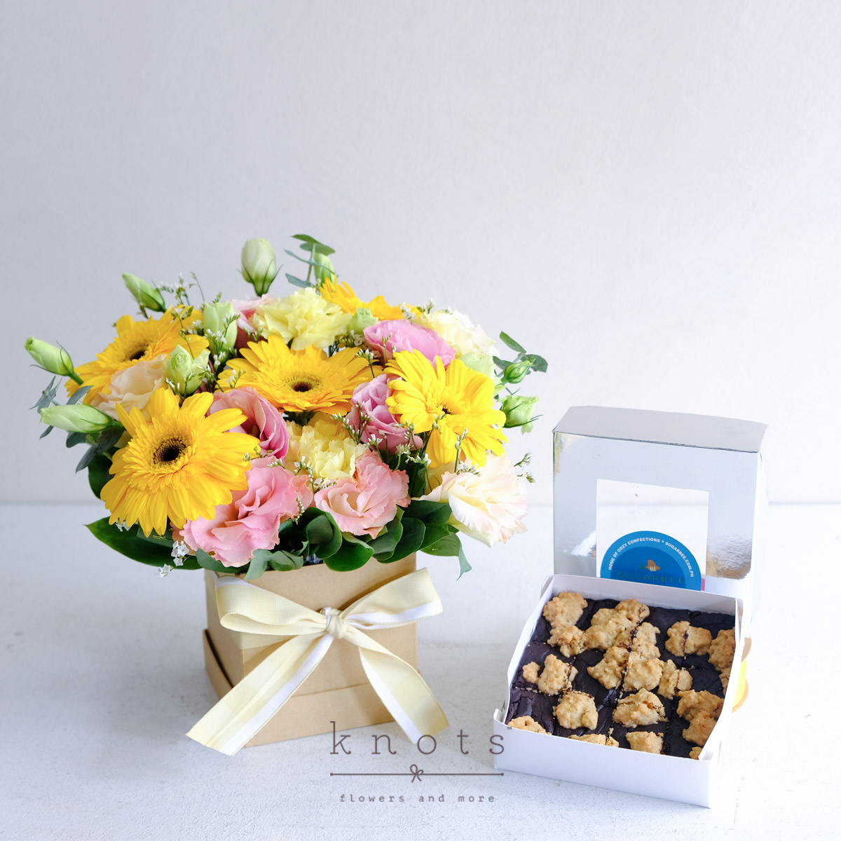 Sunshine Treats (Boxed Arrangement w/ Fudgies Bar)