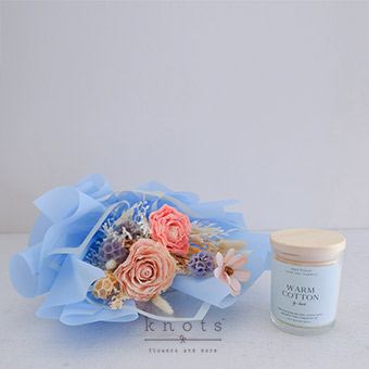 Fleeting Floral (Dried Bouquet with Candle)