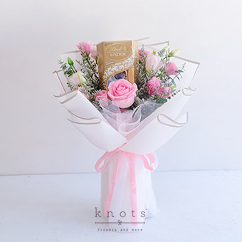 Blushing Sweetness (Pink Ecuadorian Rose and Chocolate)