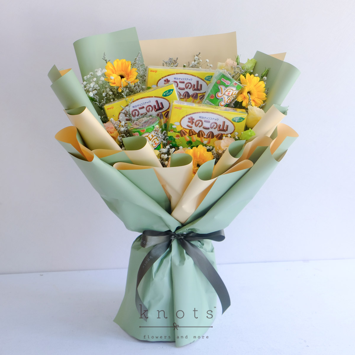 Sugary Bloom (Gerbera Bouquet with Chocolate)