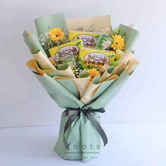 Sugary Bloom (Gerbera Bouquet with Chocolate)