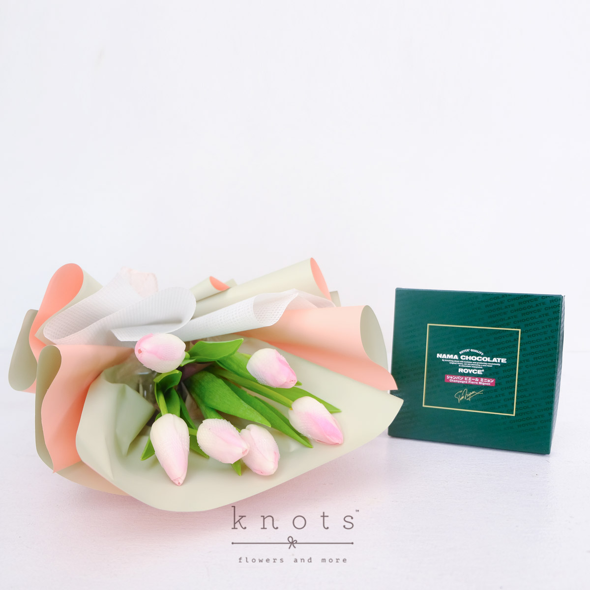 My Beloved (6 Pink Tulips Bouquet w/ Chocolates)