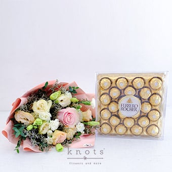 Sweet Escape (Pink Ecuadorian Bouquet with Chocolates)