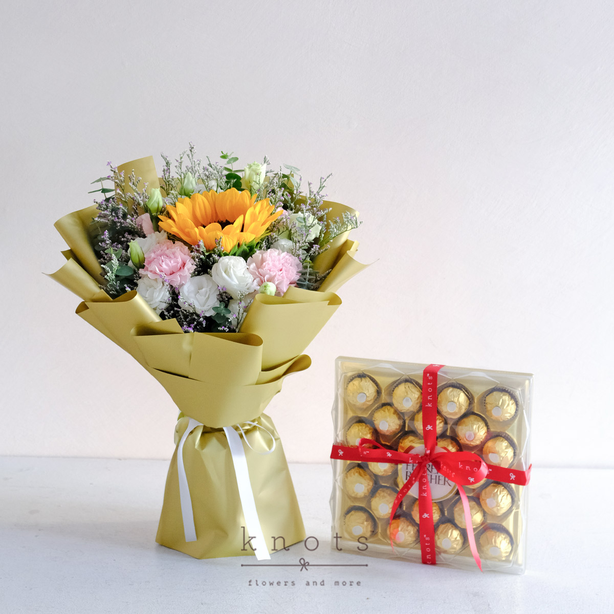 For You, with Love (Sunflower Bouquet w/ Ferrero Chocolates)