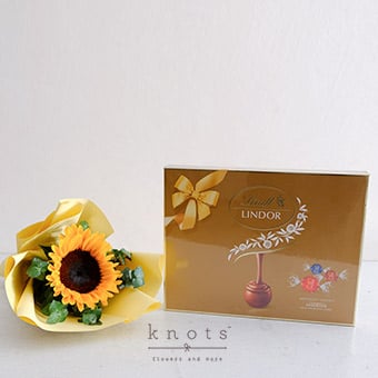 All The Happiness (Sunflower Bouquet w/ Chocolates)