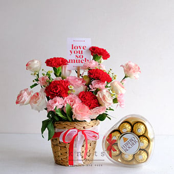Roses and Carnations Arrangement