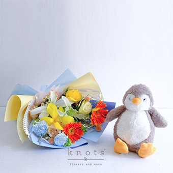 Petal & Plush (Mixed Flowers and Cuddly)