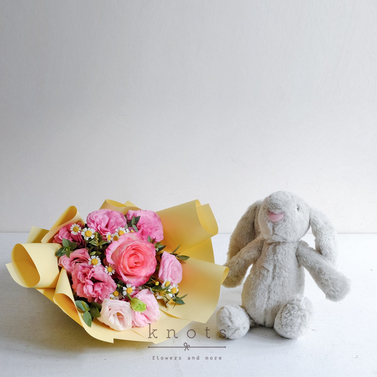 The Snuggle Bundle (Two-toned Pink Rose with Cuddly)