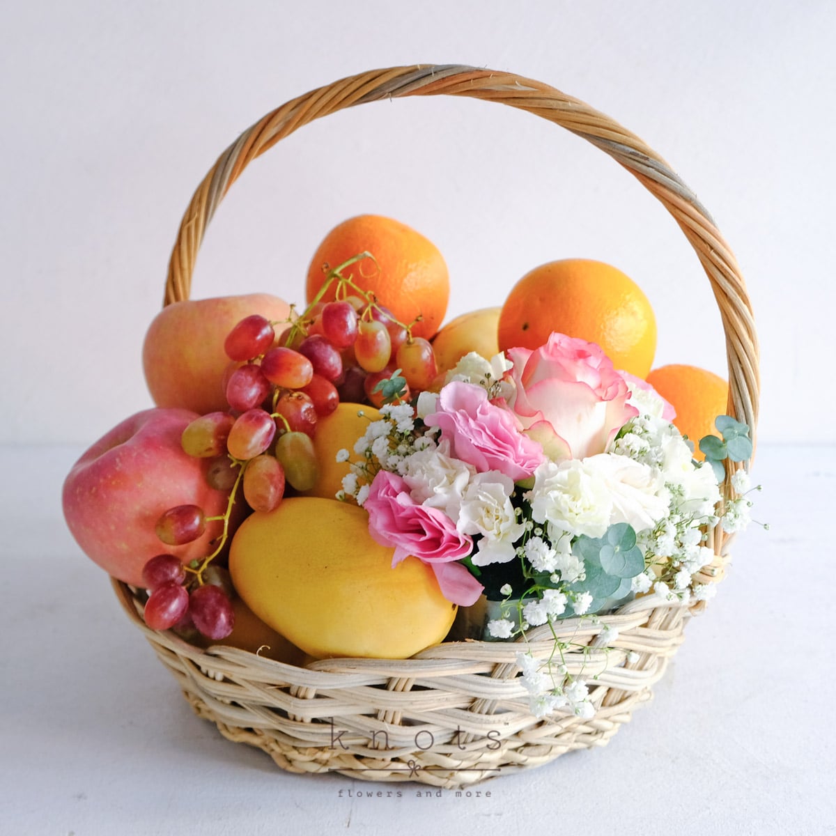 Vibrant Vitality (Fruits & Flowers Gift Basket)