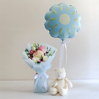 Soft Skies (Pink Ecuadorian Rose Bouquet and Gifts)
