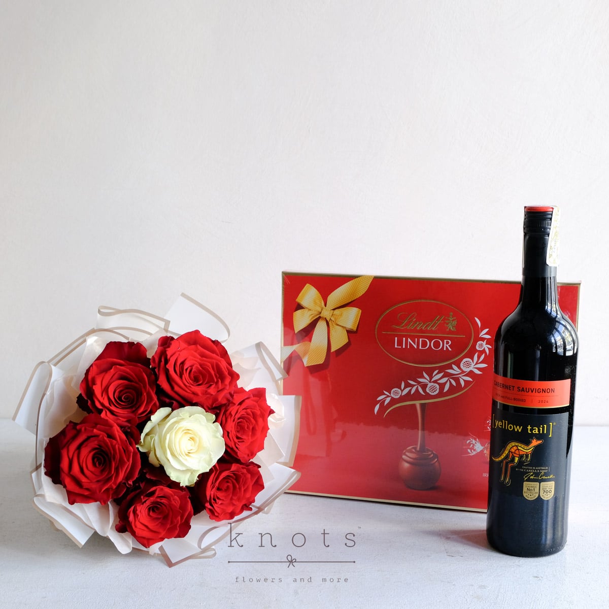 Ruby Reserve (Red and White Ecuadorian Rose Bouquet and Gifts)