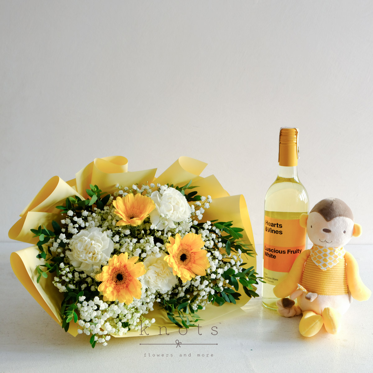 Golden Giggles (Yellow Gerbera Bouquet and Gifts)