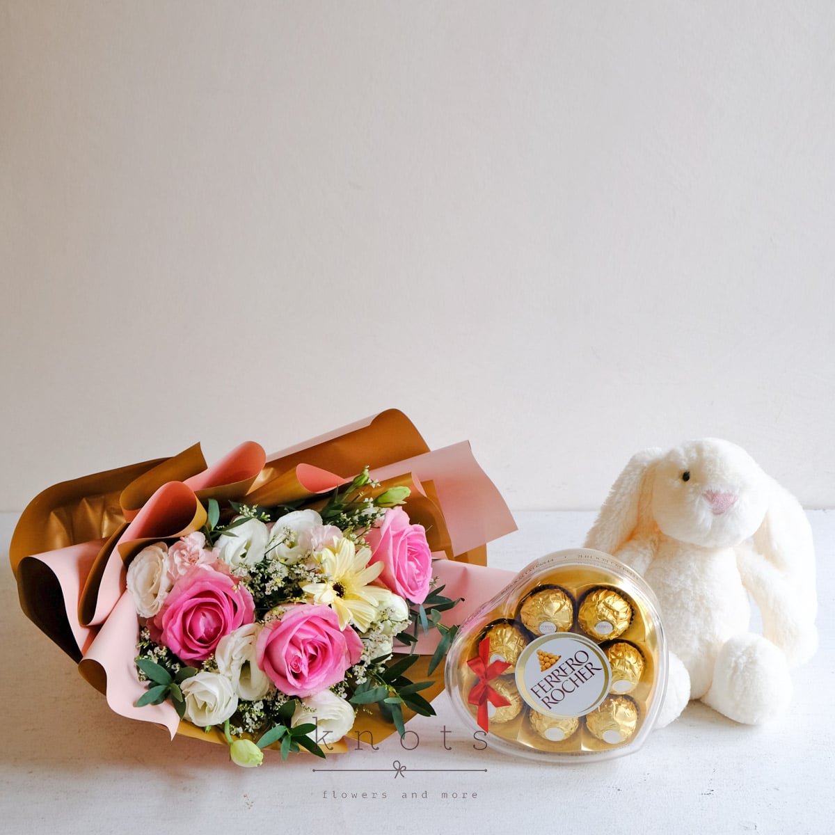 Cuddle Me Sweet (Dark Pink Roses Bouquet and Gifts)