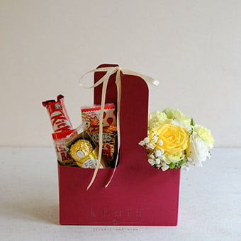Floral Cravings (Yellow Arrangement with Assorted Chocolates)