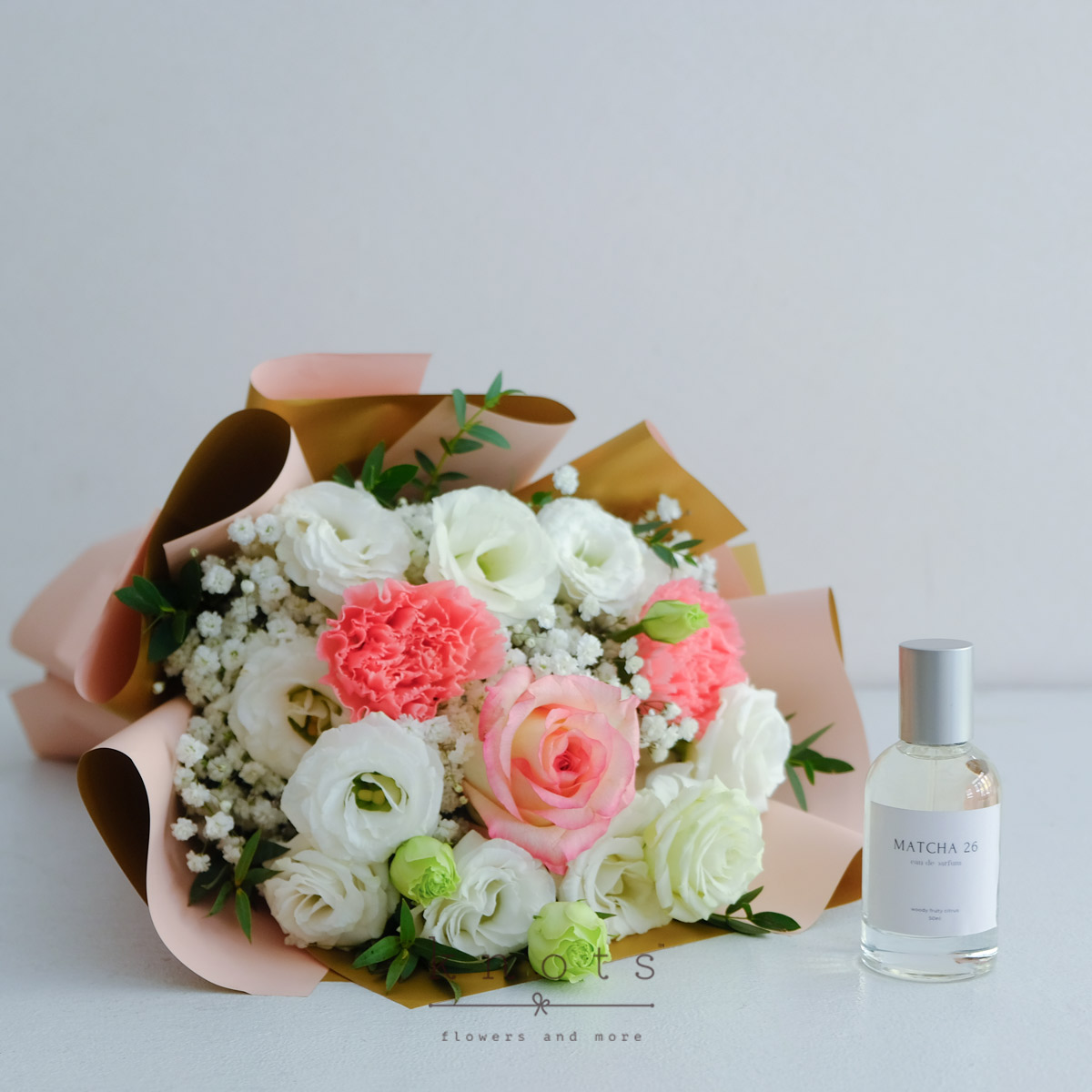 Noble Bloom (Two-Toned Pink Rose Bouquet with Perfume)