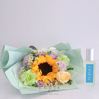 Scentful Bliss (Sunflower Bouquet with Perfume)