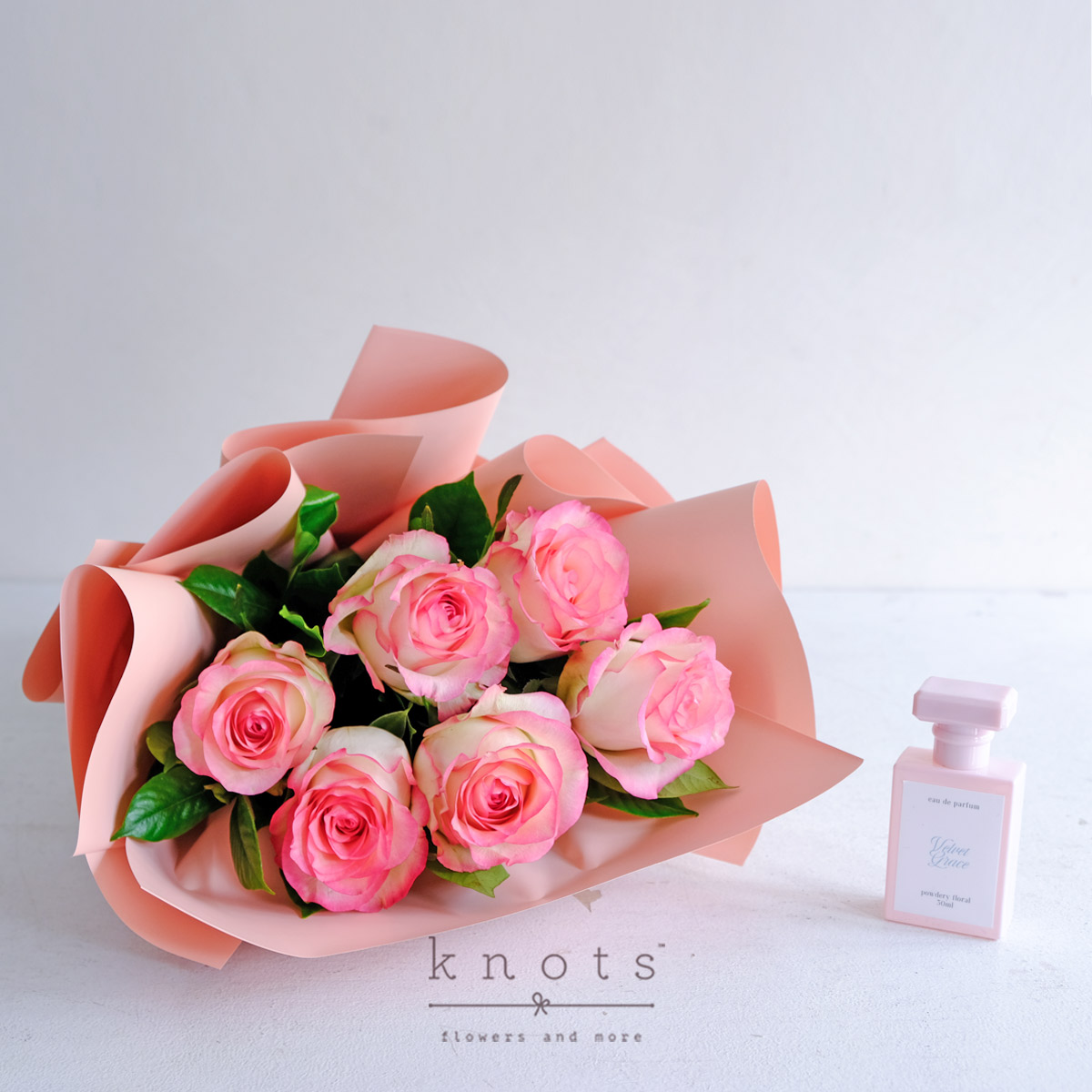The Perfect Pairing (Two-toned Pink Roses Bouquet with Perfume)