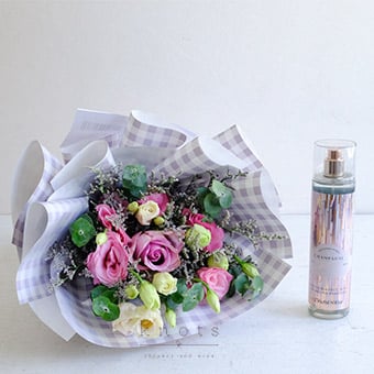 Petal Breeze (Purple Rose Bouquet and Perfume)