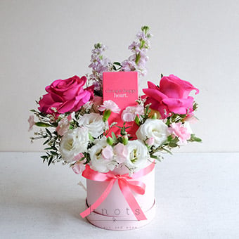 Blush Prestige (Dark Pink  Rose Arrangement with Perfume)