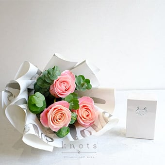 Ethereal Scent (Pink Ecuadorian Rose Bouquet and Perfume)