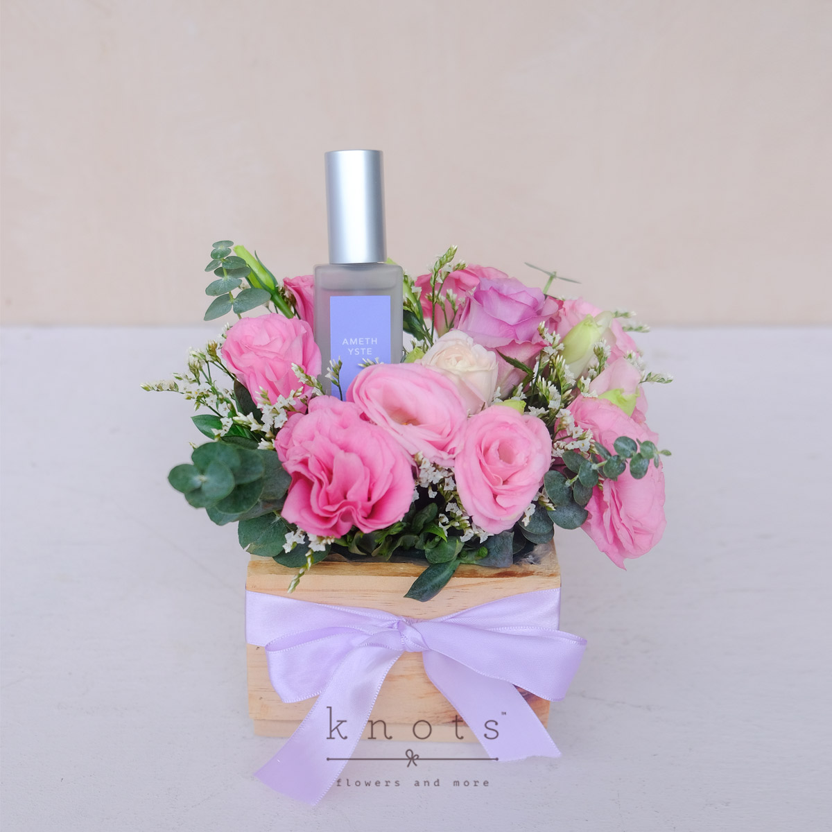 Rosy Sweetheart (Purple Rose Arrangement & Perfume)