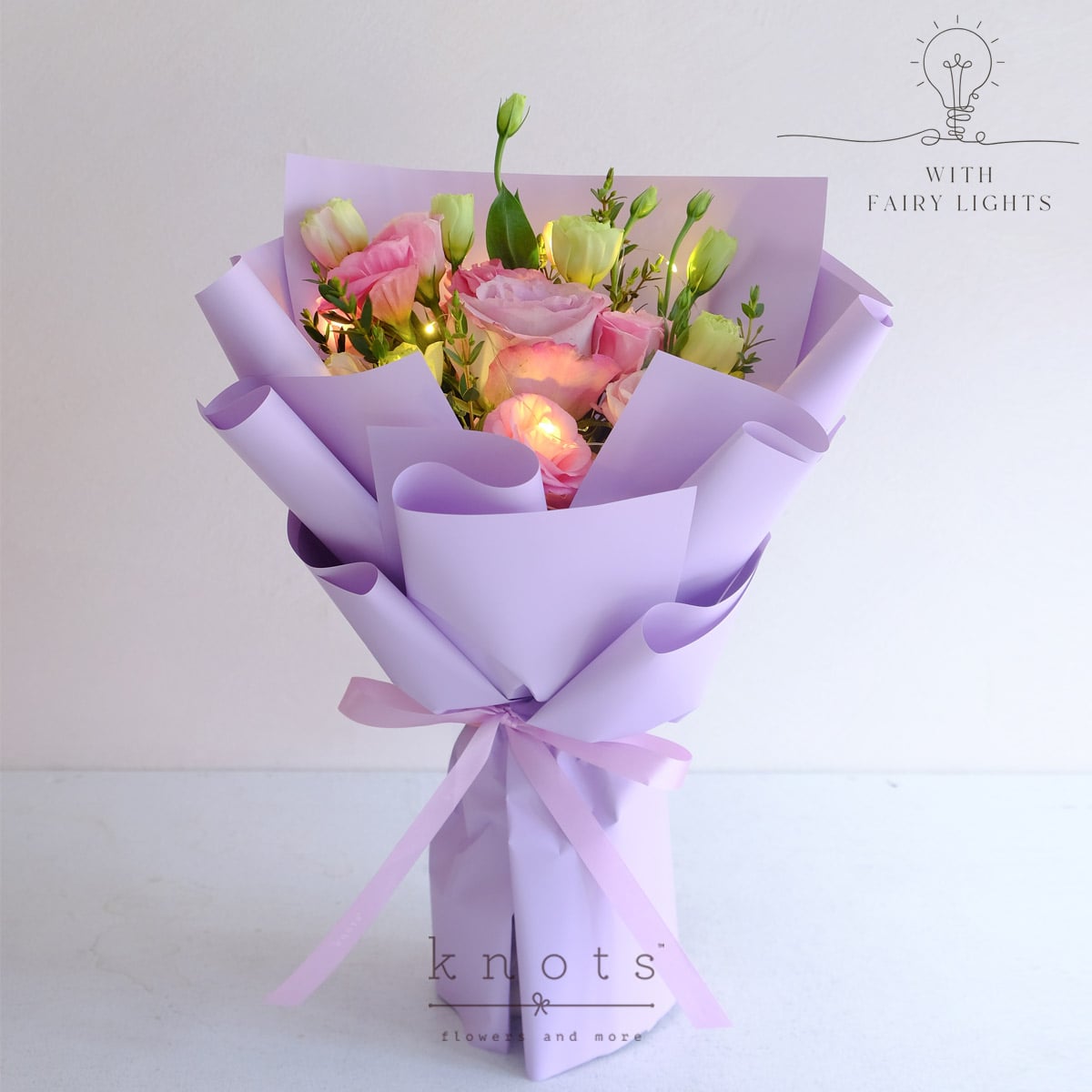 Shining Love (Purple Rose w/ Fairy Lights)