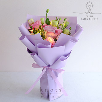 Shining Love (Purple Rose w/ Fairy Lights)
