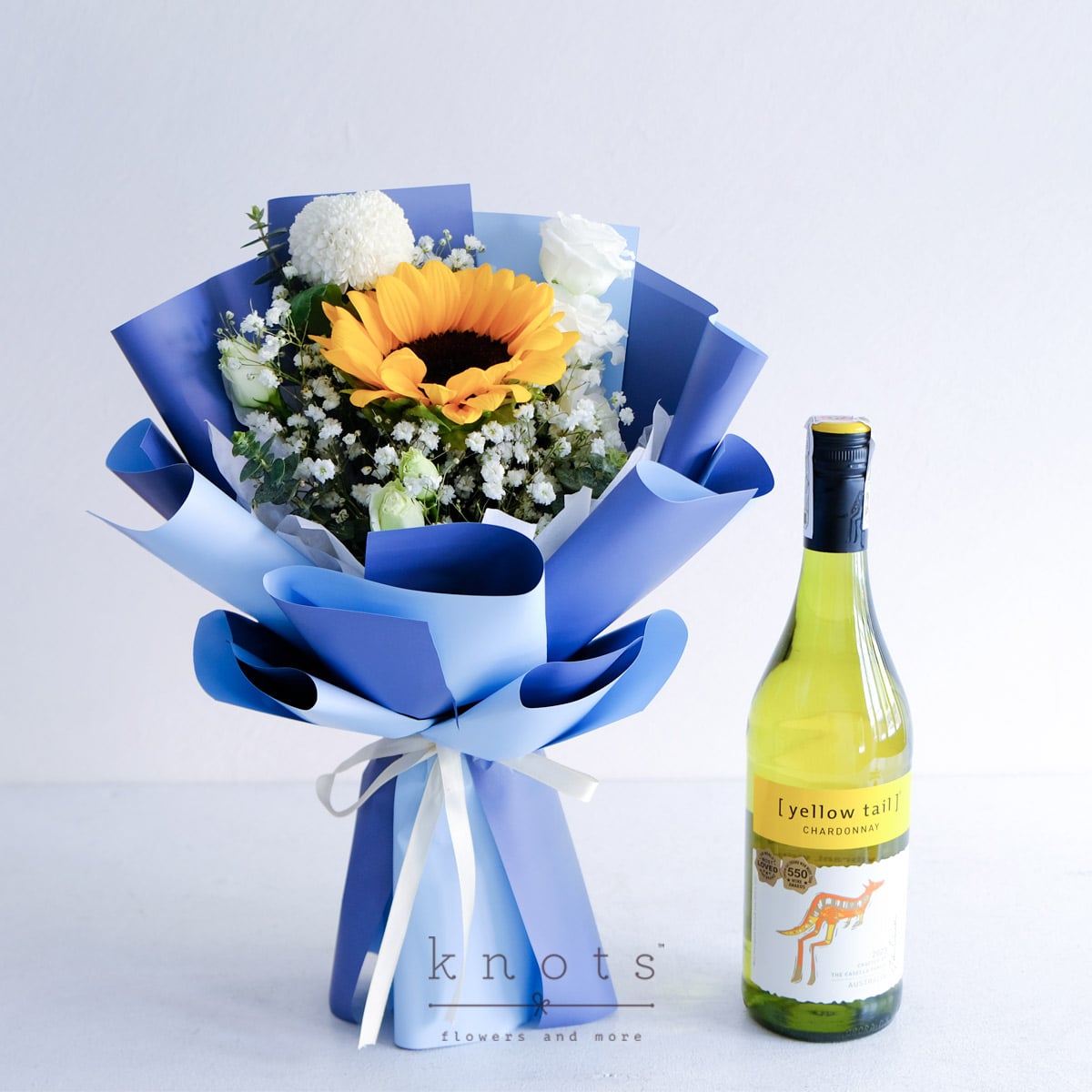Vineyard Bloom (Sunflower Bouquet with Chardonnay)