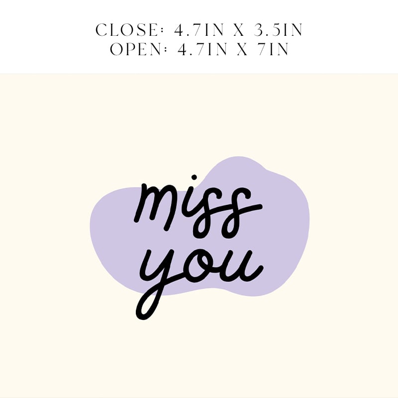 Miss You Purple Card
