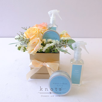 Peaches and Cream (Rose with Candle and Room spray)