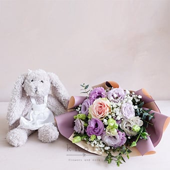 Somebunny To Love (Rose Bouquet and Cuddly)