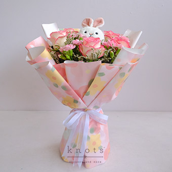 Nobunny Compares  (Two-Toned Pink Rose and Cuddly)