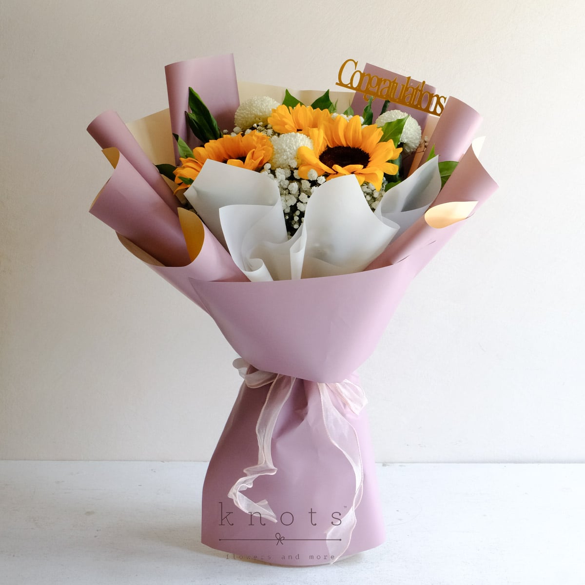 Shining Achiever (3 Sunflower Congratulations Bouquet)