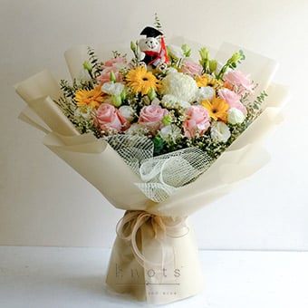 Dreams in Bloom (Mixed Flowers Graduation Bouquet)