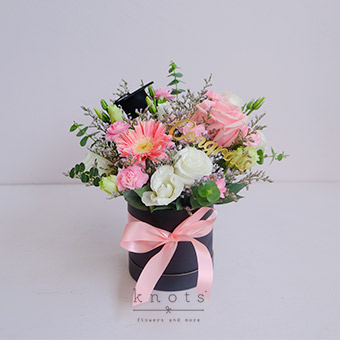 Bloom & Beyond (Pink Ecuadorian Rose & Gerbera Graduation Arrangement)