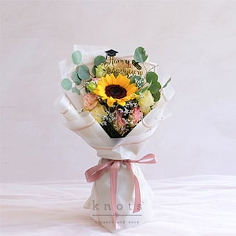 Golden Wishes (Sunflower Graduation Bouquet)