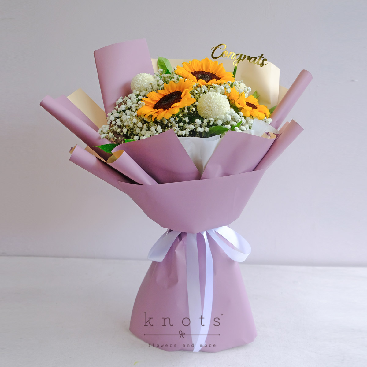 Shining Achiever (3 Sunflower Congratulations Bouquet)