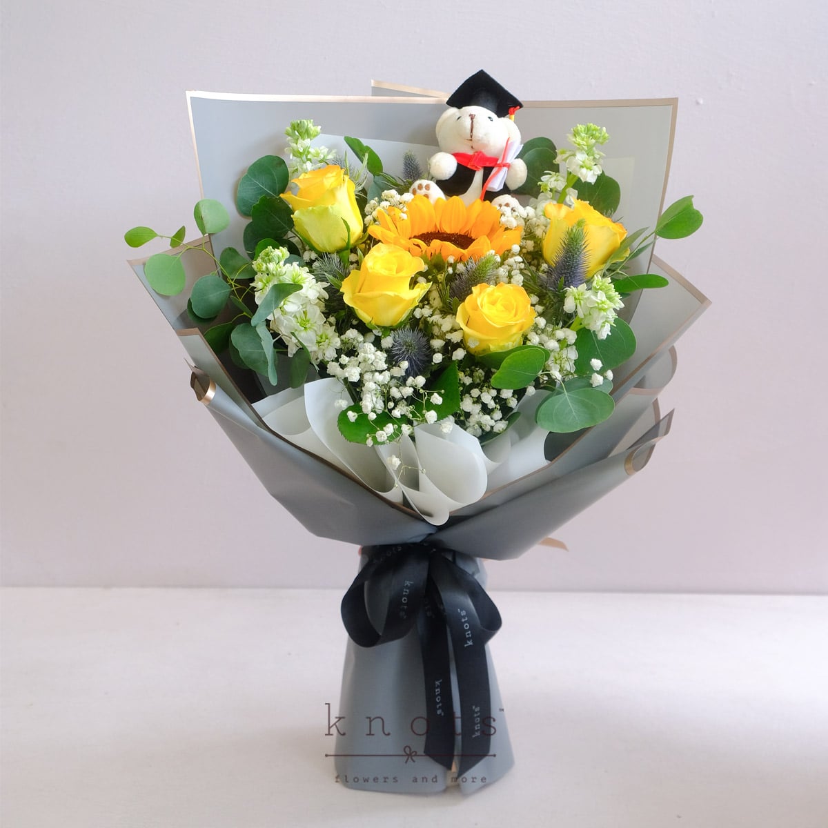 Diploma Dreams (Sunflower and Yellow Rose Bouquet)
