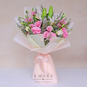 BQ2094 Pink Lily Bouquet