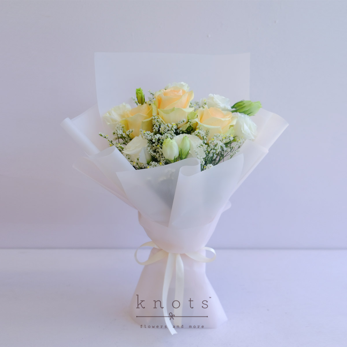 Dreams from the Heart (3 Champagne Roses Bouquet)