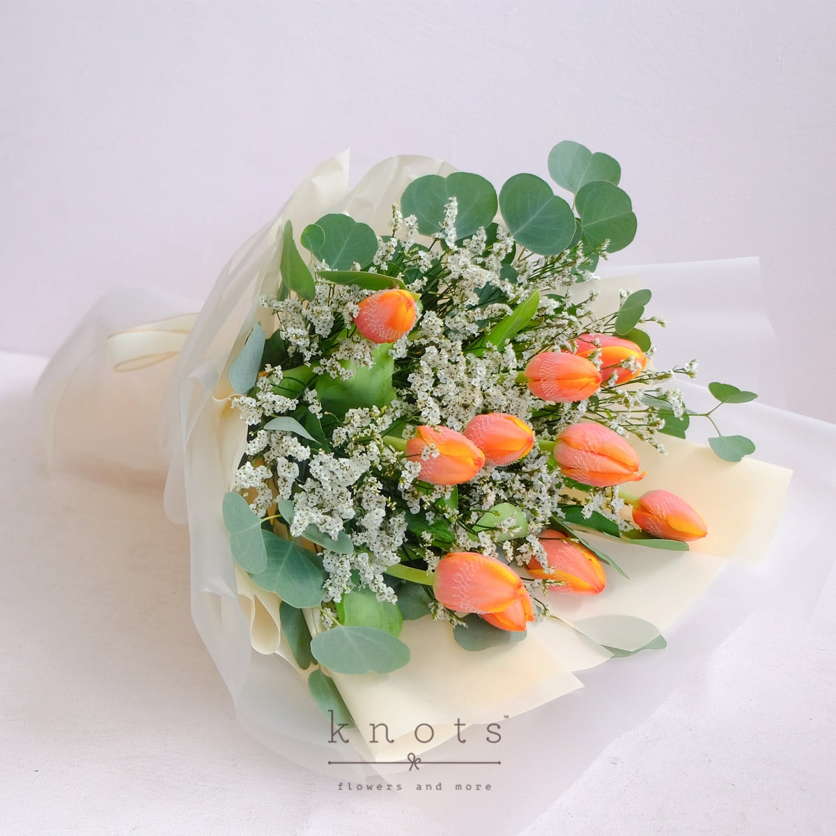 Summer Gleam (10 Orange Tulips Bouquet)