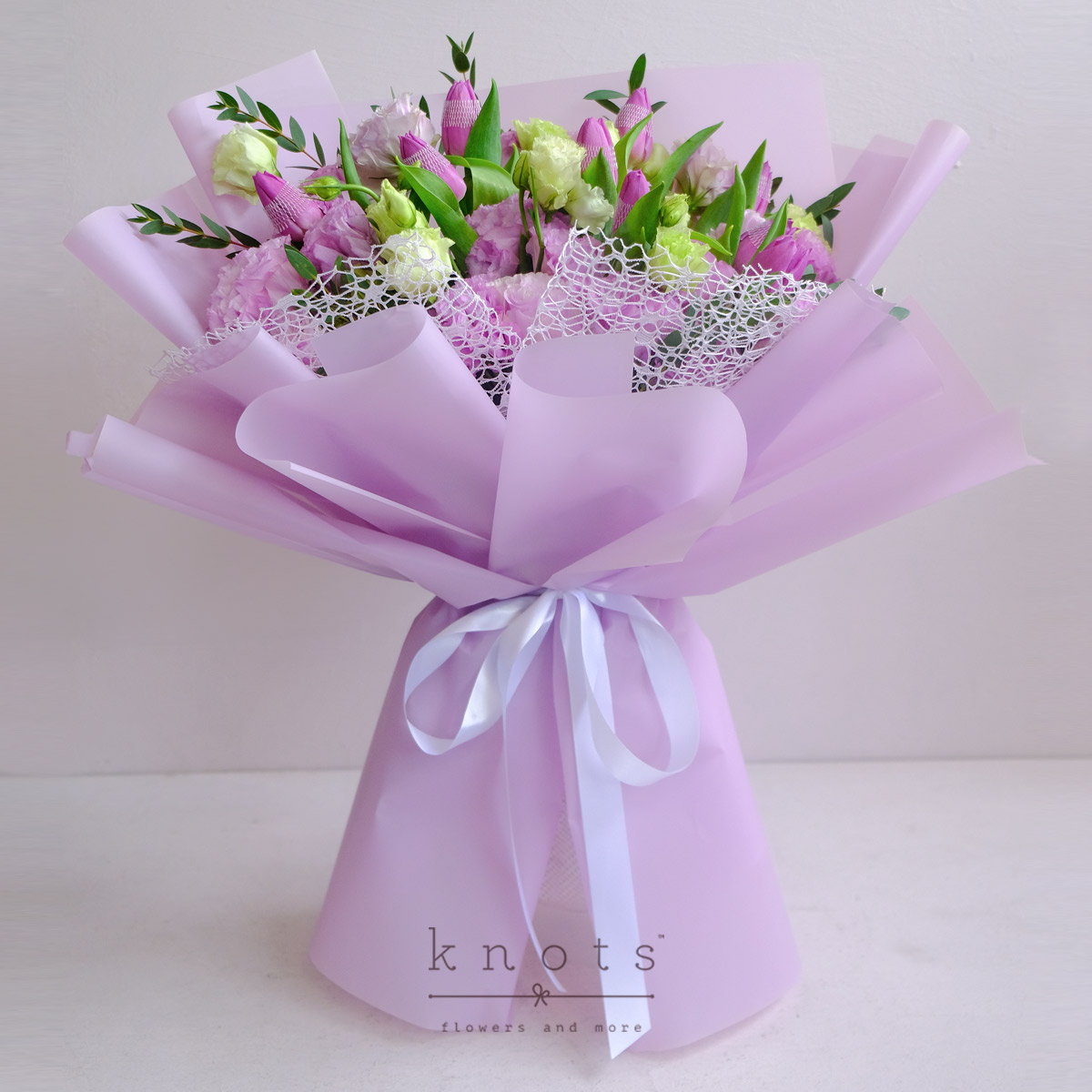 Lilac Hearts (Purple Tulips Bouquet)