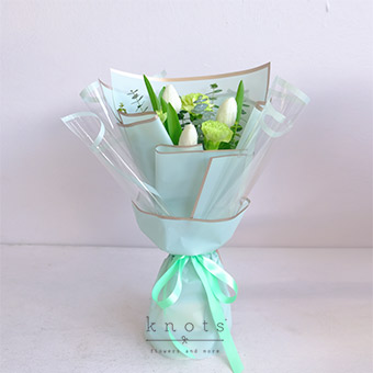 Serenity (White Tulips Bouquet)