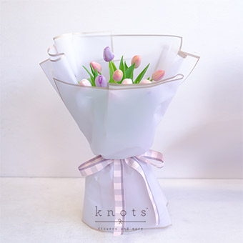 Spring Passion (Pink & Purple Tulips Bouquet)