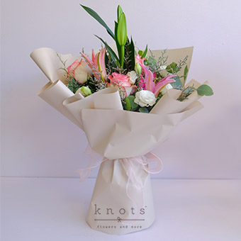 Lovers Paradise (Pink Roses & Lilies Bouquet)