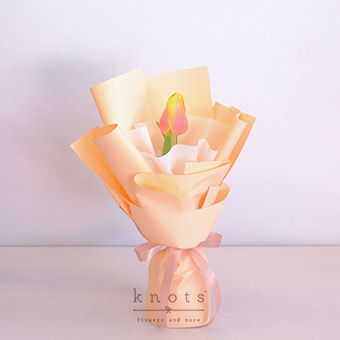 Yasmine (Salmon Orange Tulip Bouquet)