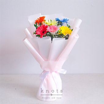 Vibrant Dreams (Mixed Colored Gerbera Bouquet)