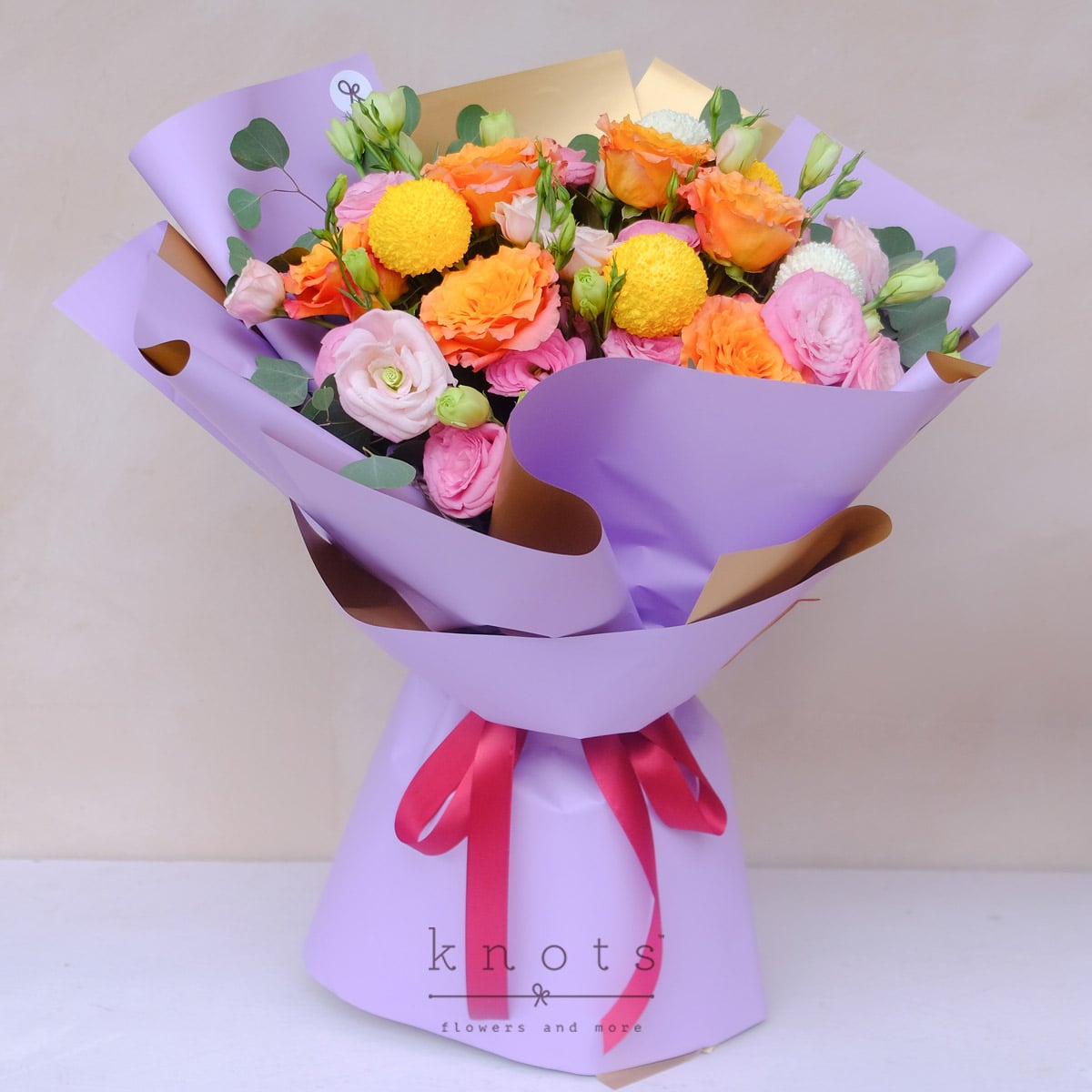 Summer Blush (6 Orange Red Ecuadorian Roses Bouquet)